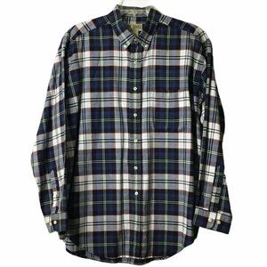 Sun River Shirt Men L Blue Plaid Collared Long Sle